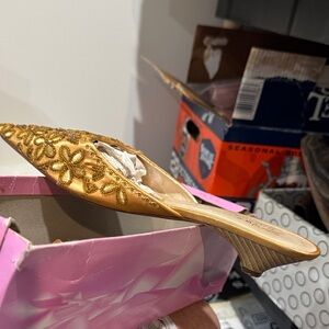 Fancy Shoes Beaded Mules